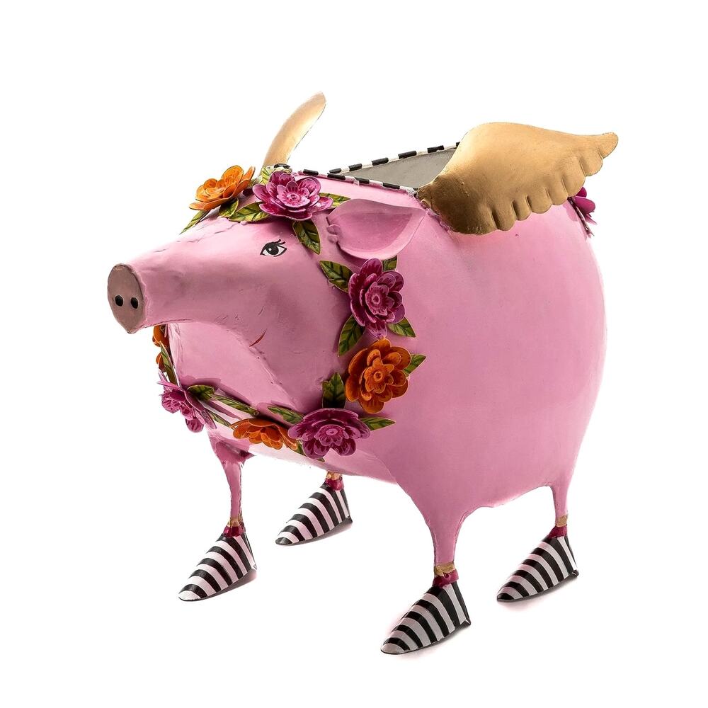 NEW Mackenzie-Childs Patience Brewster Portia Pig Planter in Original Box